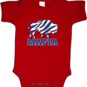 Buffalo Bills Mafia Zubaz Baby Onesie